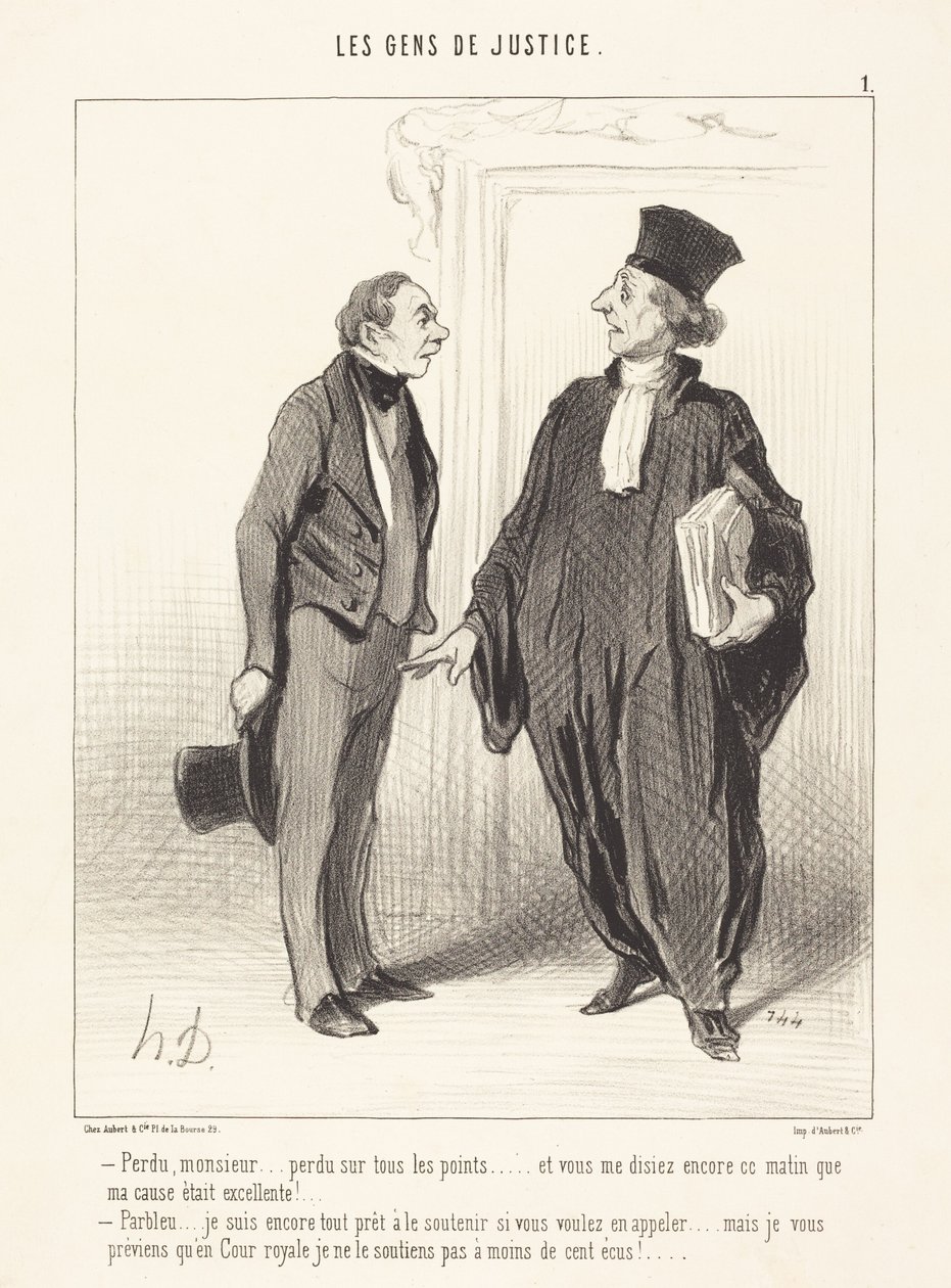 Tapt, herre... tapt på alle punkter... av Honoré Daumier