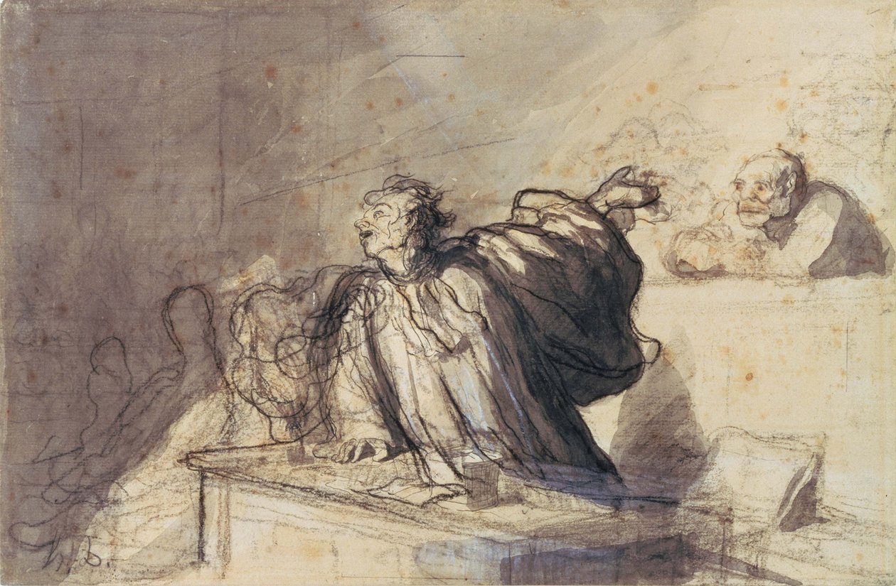 Forsvarerens prosedyre av Honoré Daumier