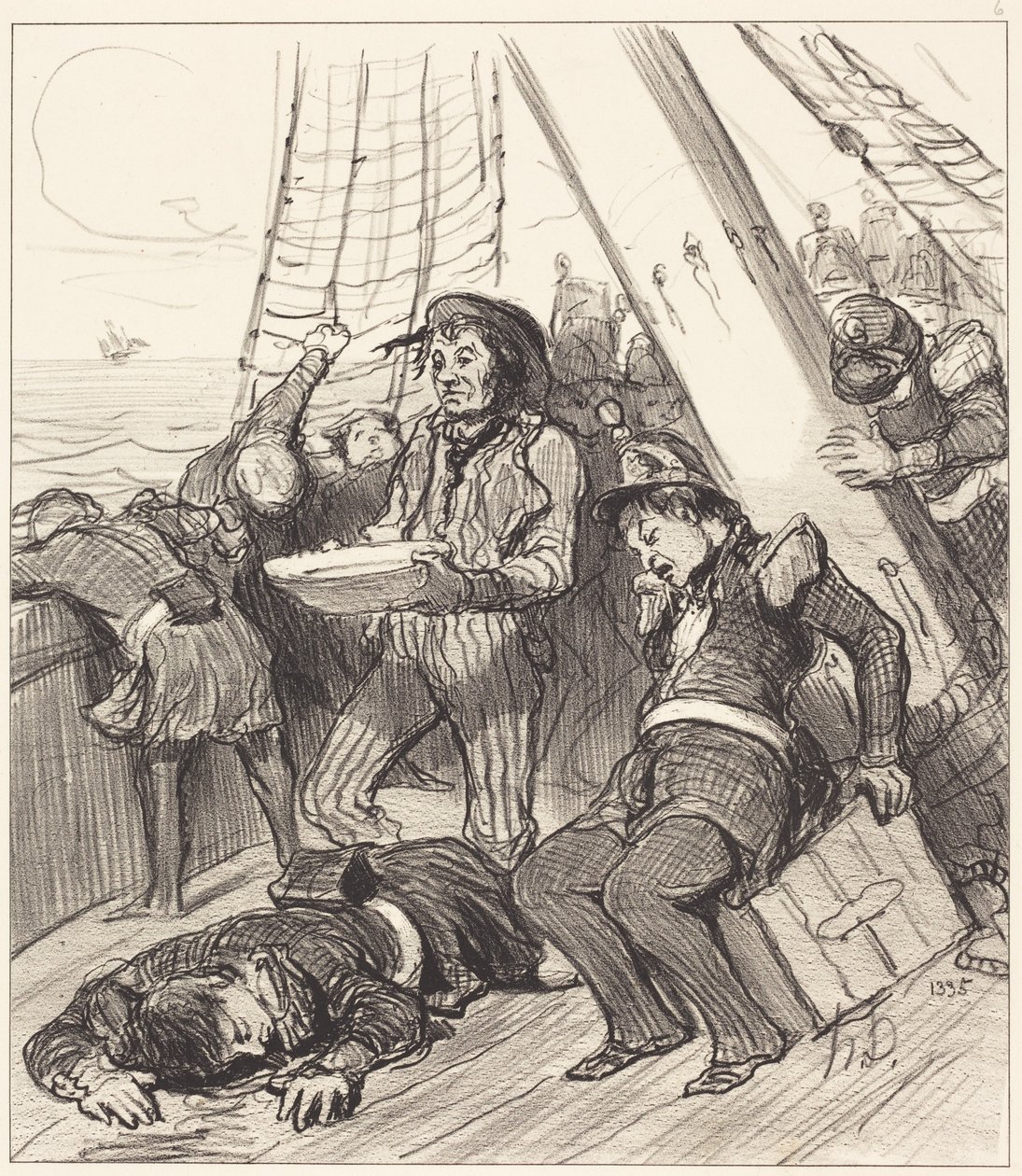 Flere nasjonalgardister som ikke hadde tenkt på det... av Honoré Daumier