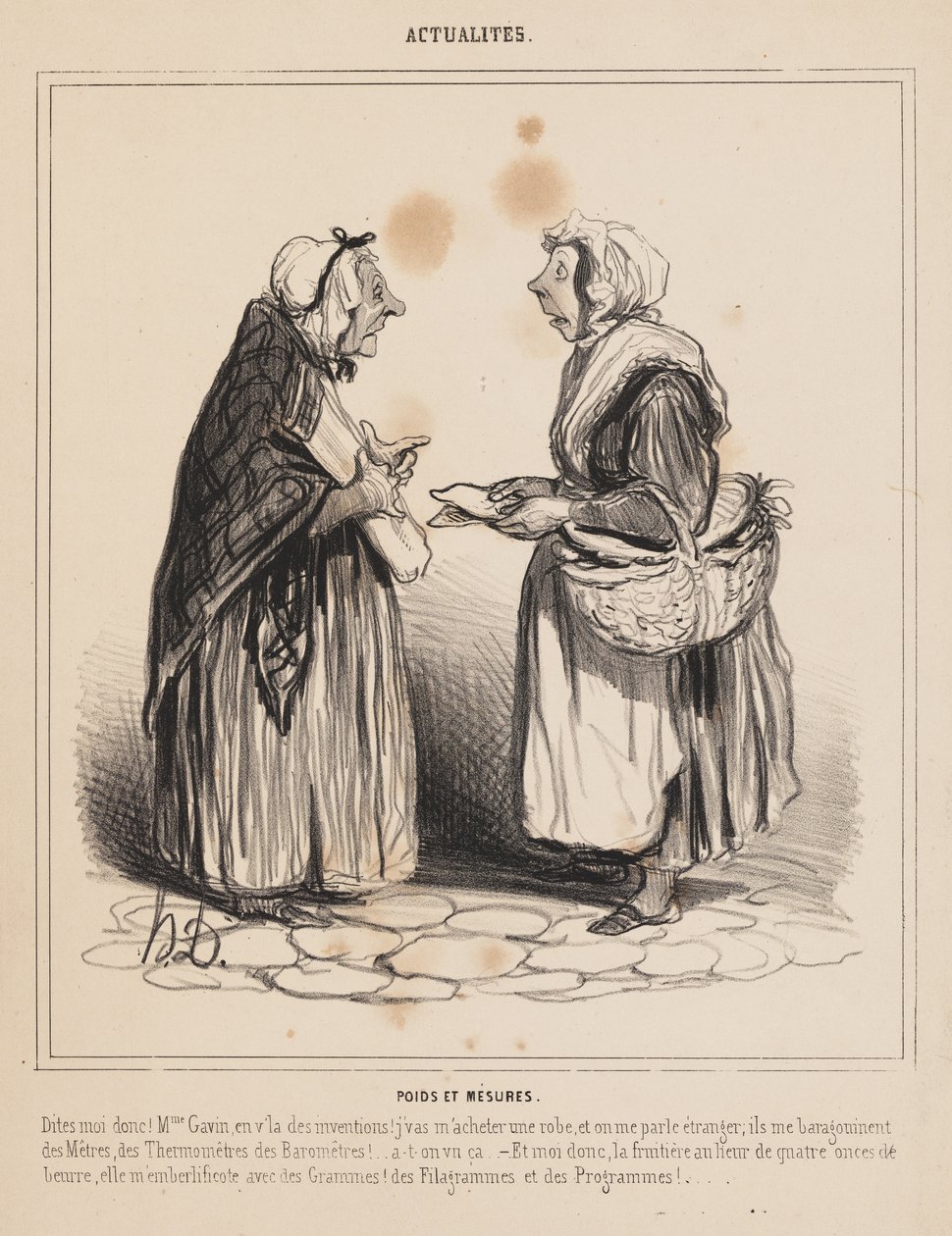 Vekt og mål, fra «Actualités» av Honoré Daumier