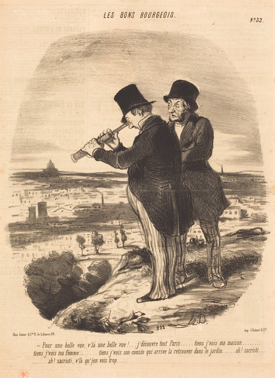 For en vakker utsikt, se en vakker utsikt!... av Honoré Daumier