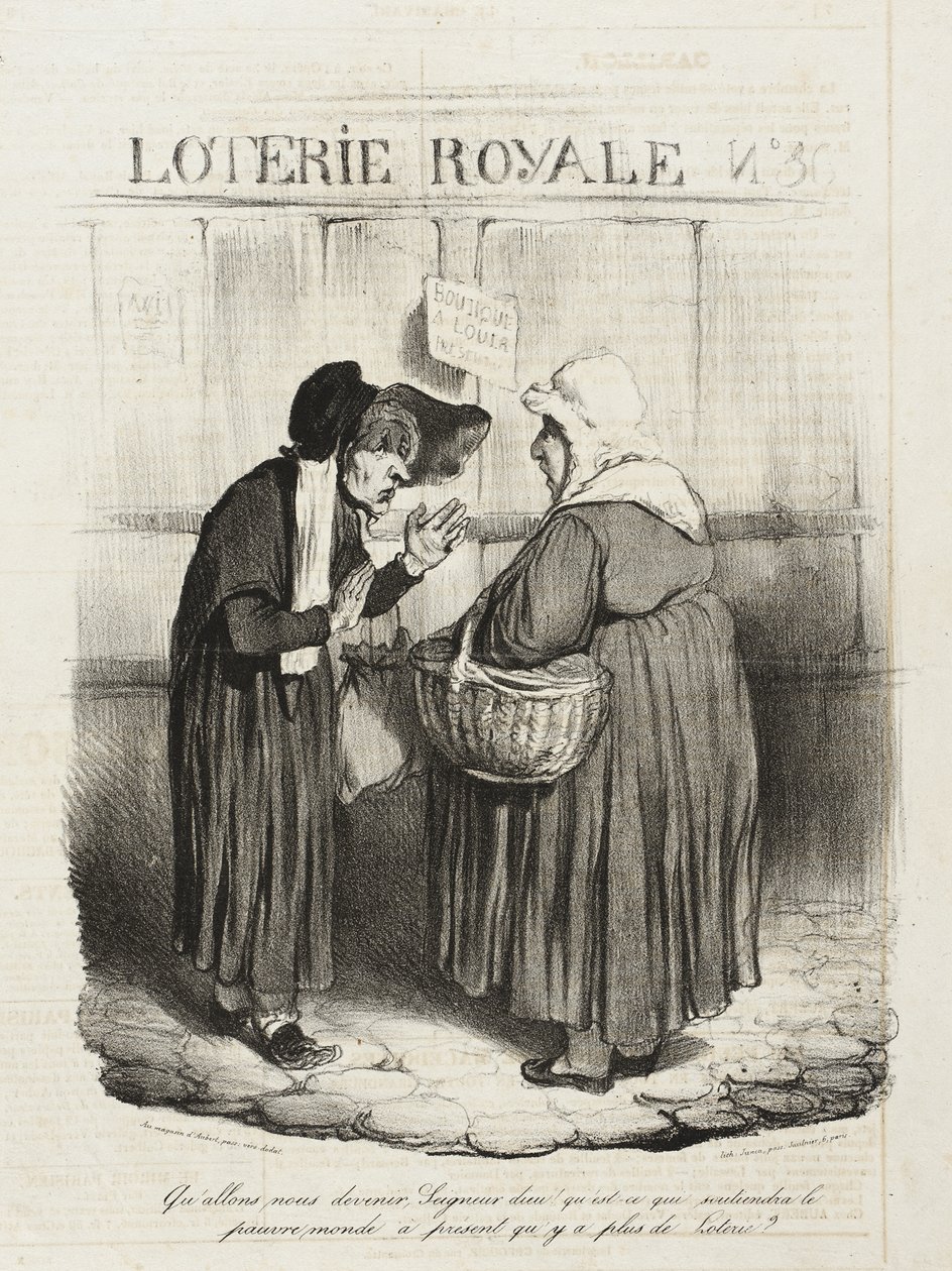 Hva skal det bli av oss, Herre Gud? Hva holder den stakkars verden oppe... av Honoré Daumier