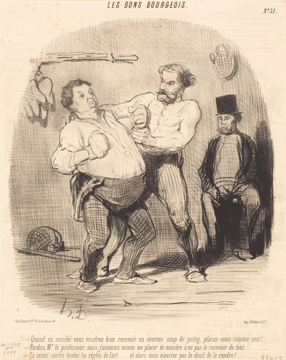 Når De i selskap vil ta imot en... drink... av Honoré Daumier