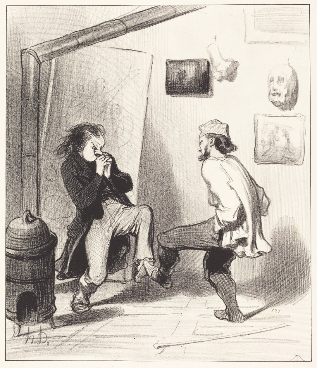 Da vi brente hans siste staffeli! av Honoré Daumier