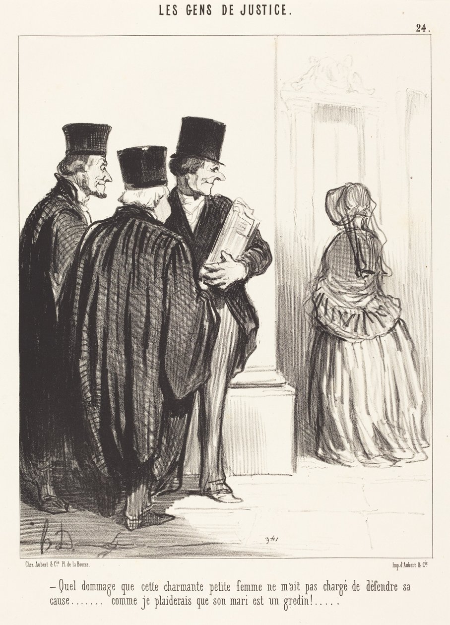 Så synd at denne sjarmerende... kvinnen... av Honoré Daumier