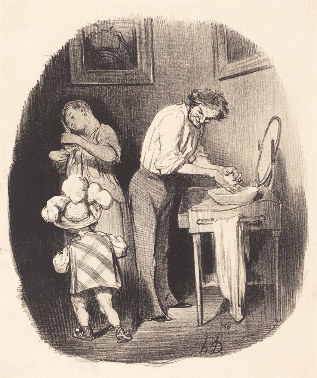 Så søt han er slik, Dodore... av Honoré Daumier