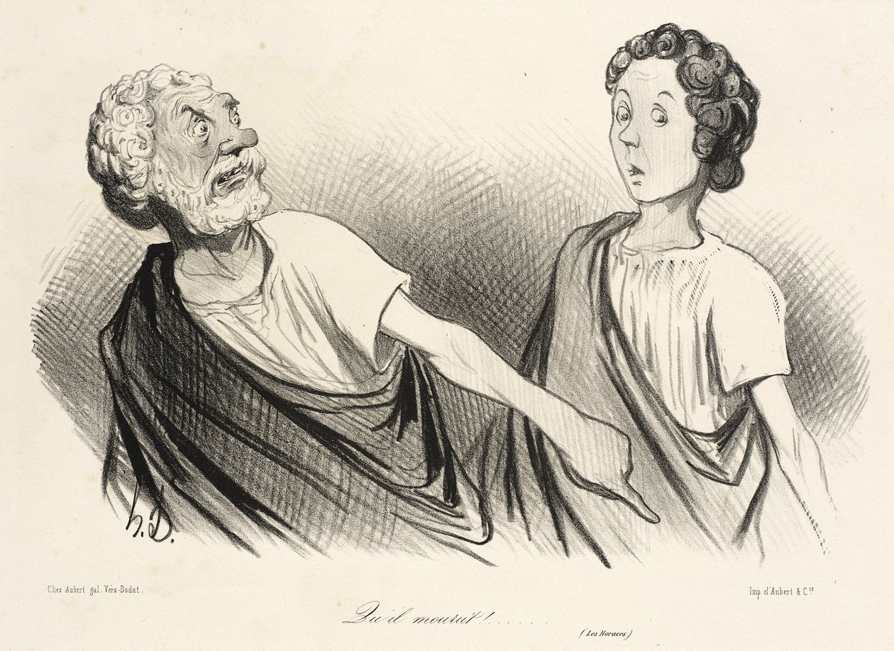 «Måtte han dø!» (Horatierne) av Honoré Daumier