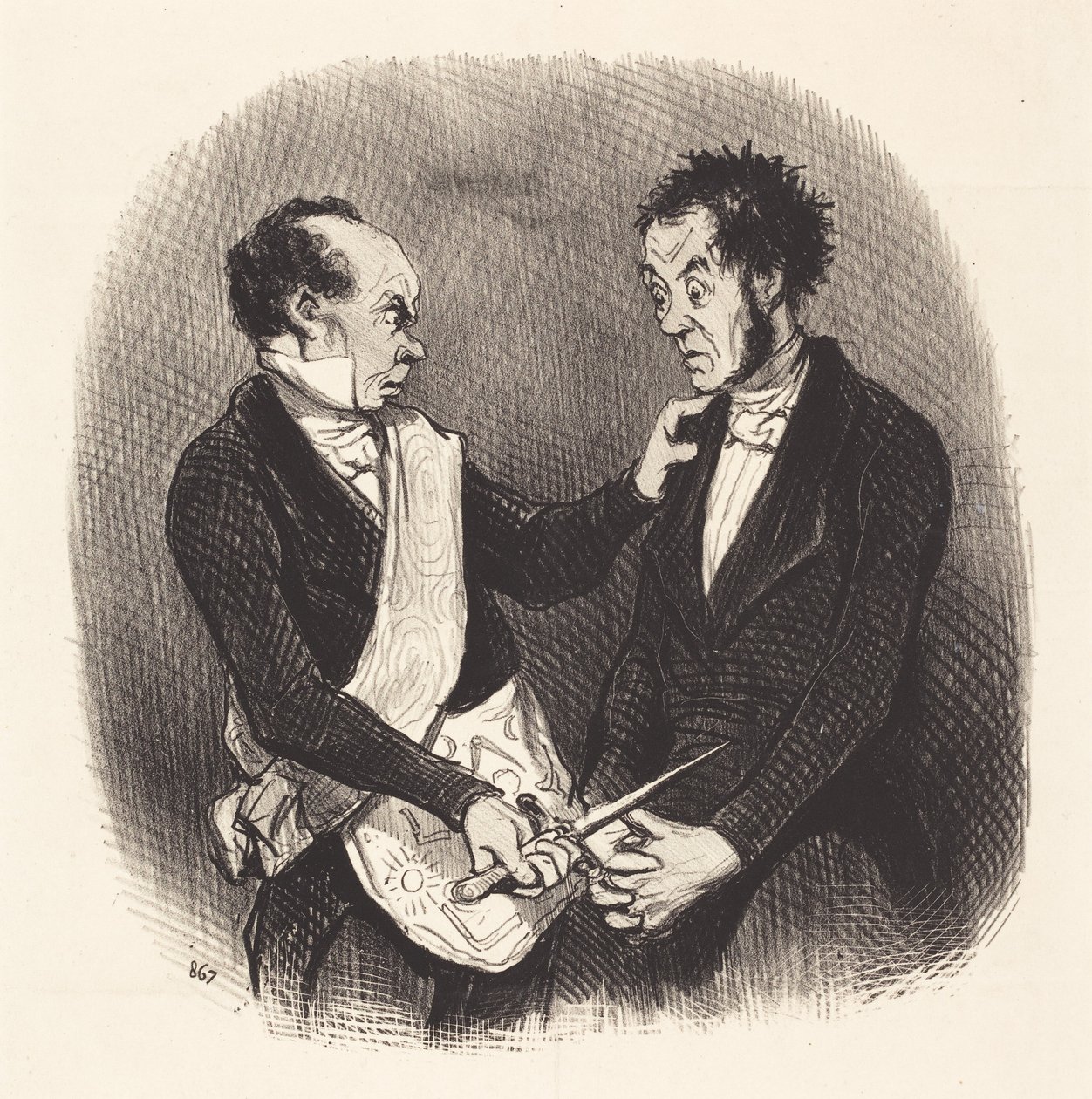 Opptak av en frimurer av Honoré Daumier