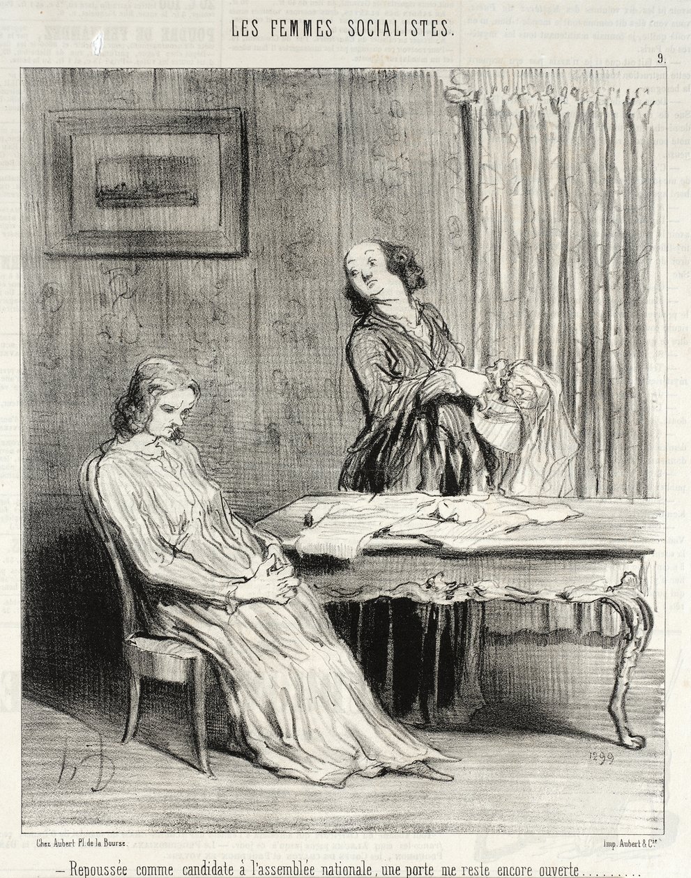 Avvist... en dør står fortsatt åpen for meg... av Honoré Daumier