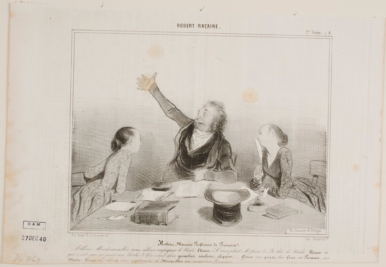 Robert Macaire, professor i fransk av Honoré Daumier