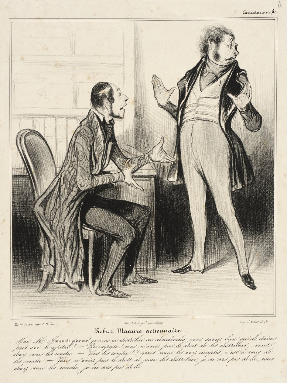 Robert Macaire, aksjonær av Honoré Daumier