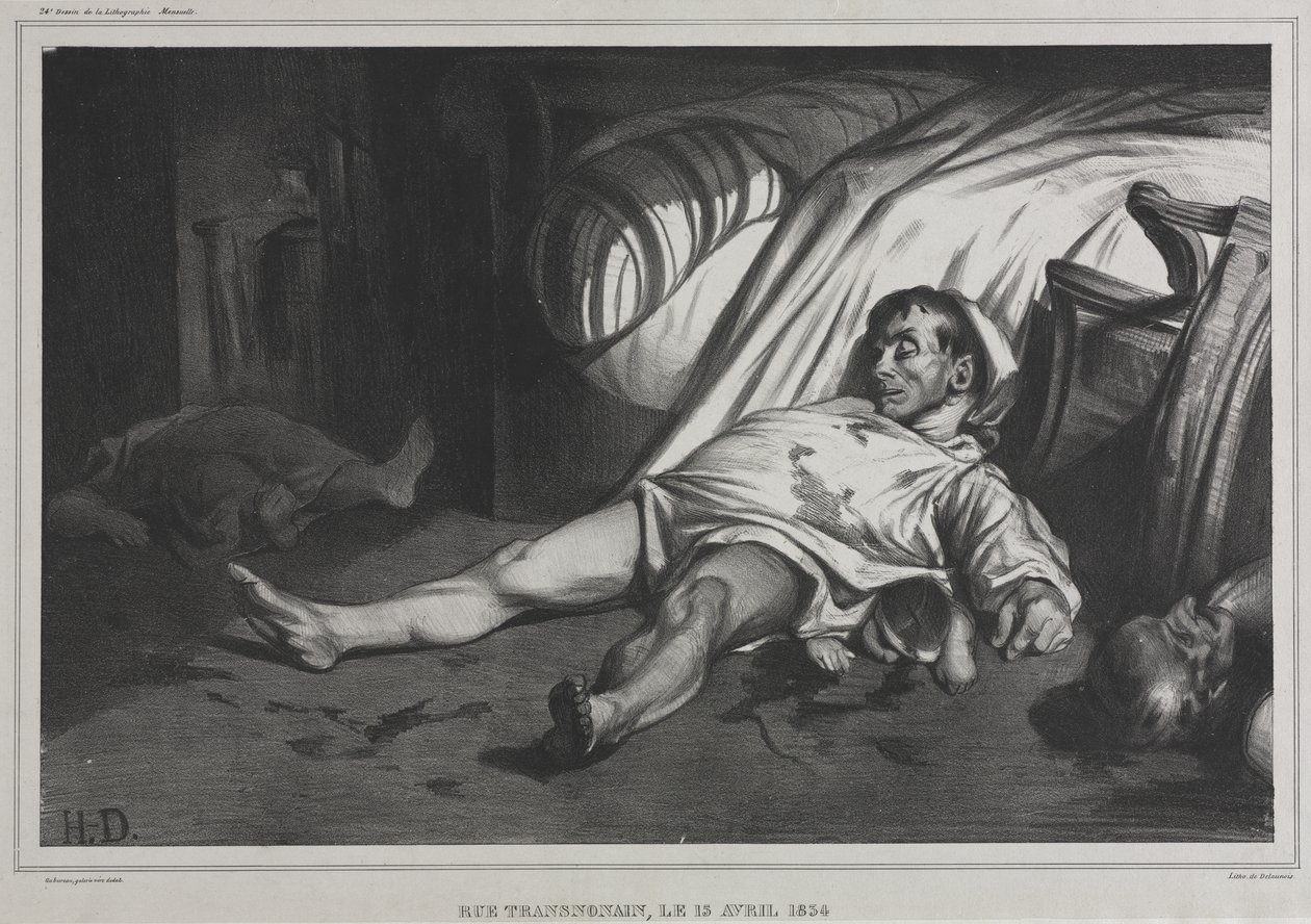 Rue Transnonain, 15. april 1834 av Honoré Daumier