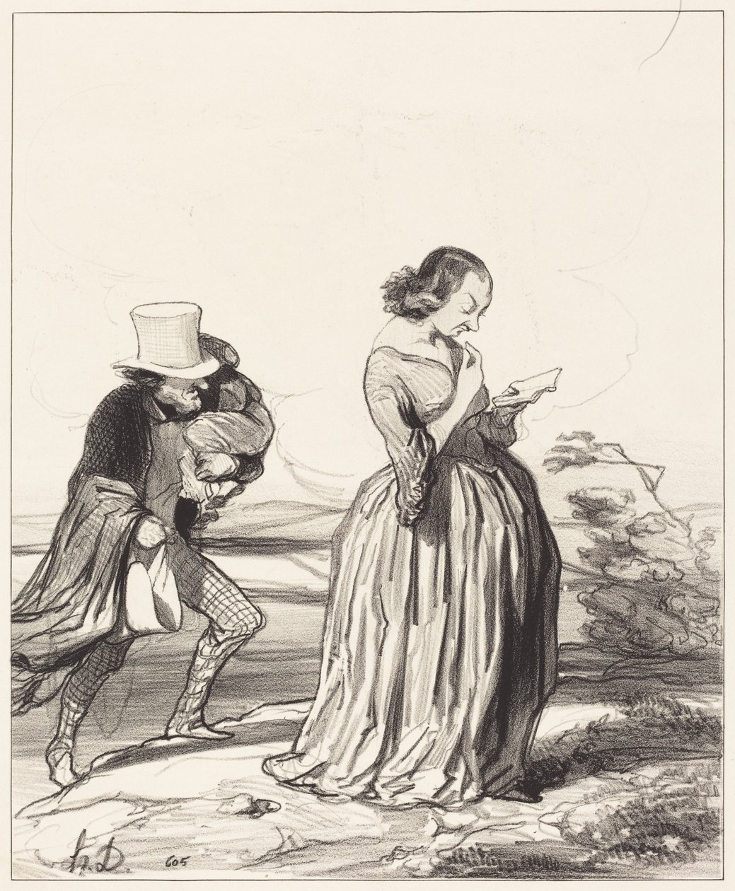 Søren!... Hvor jeg skulle ønske... at kona mi var ferdig... av Honoré Daumier