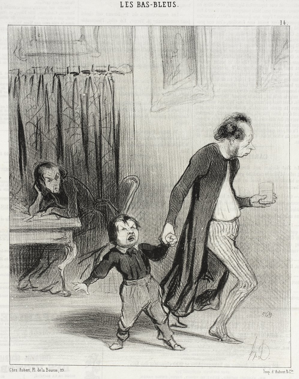 Din fordømte kåte unge, gå din vei! av Honoré Daumier
