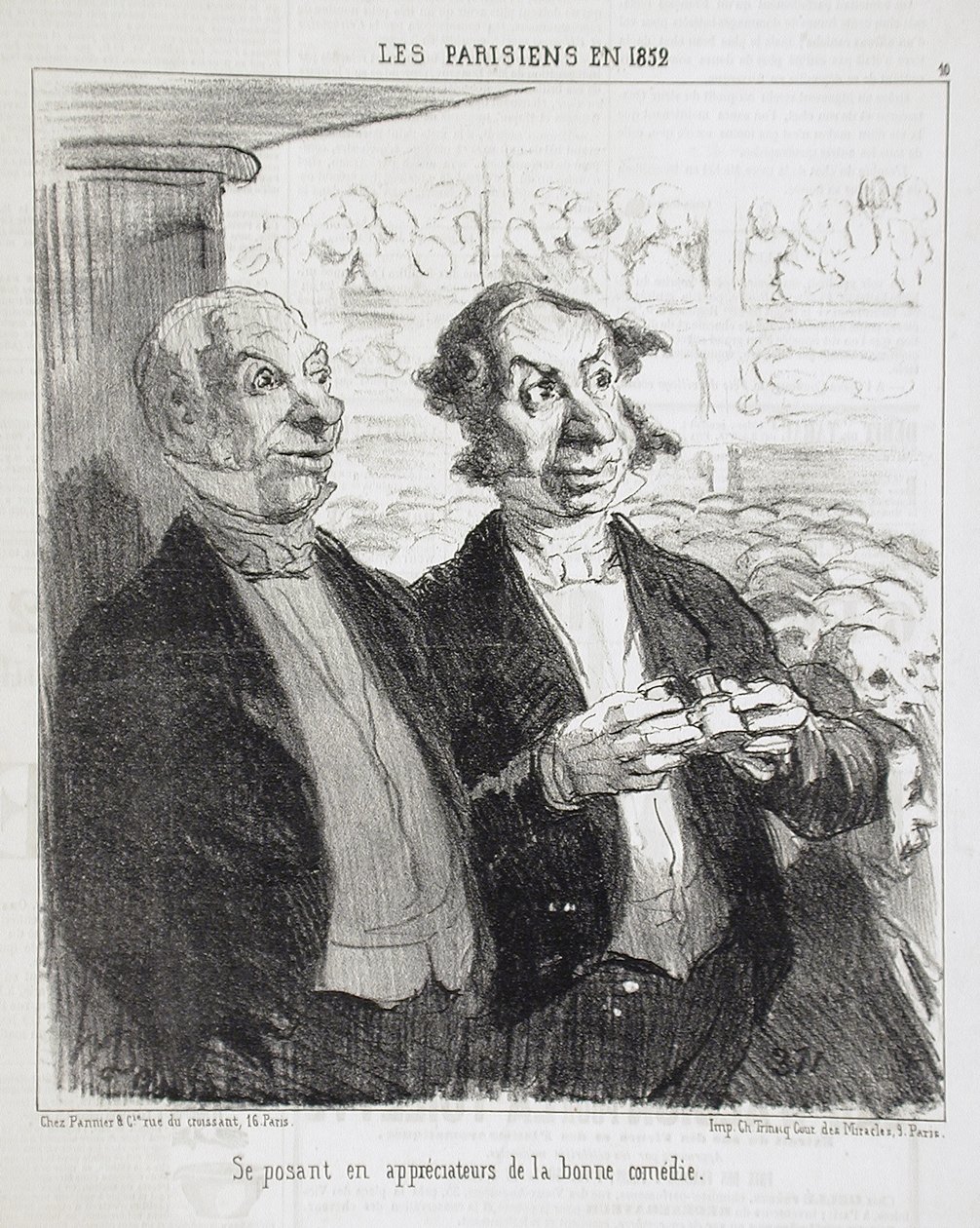Idet de poserer som kjennere... av Honoré Daumier