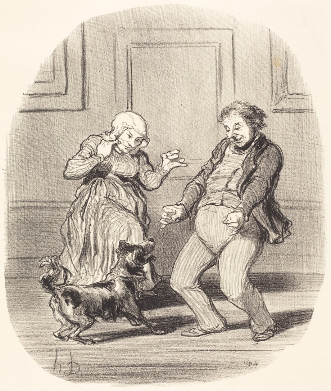 Glad... for slutten på hundedagene av Honoré Daumier