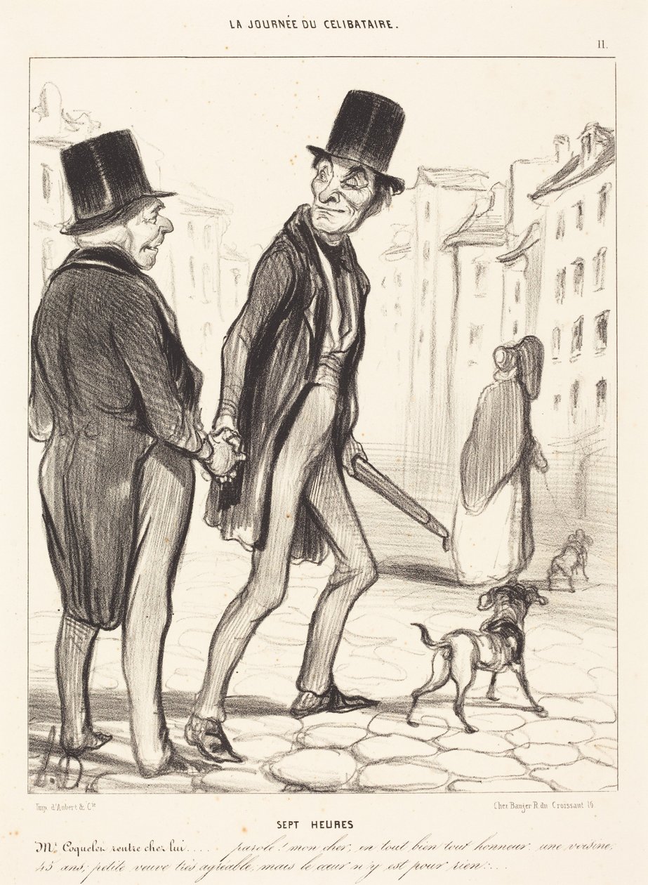 Klokken sju av Honoré Daumier