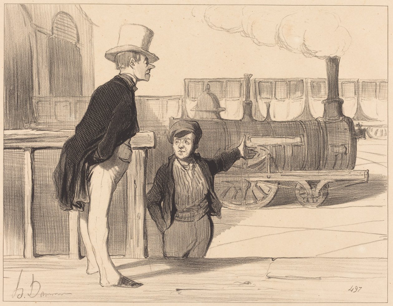 Om maskinen min er god? Det kan du tro... av Honoré Daumier