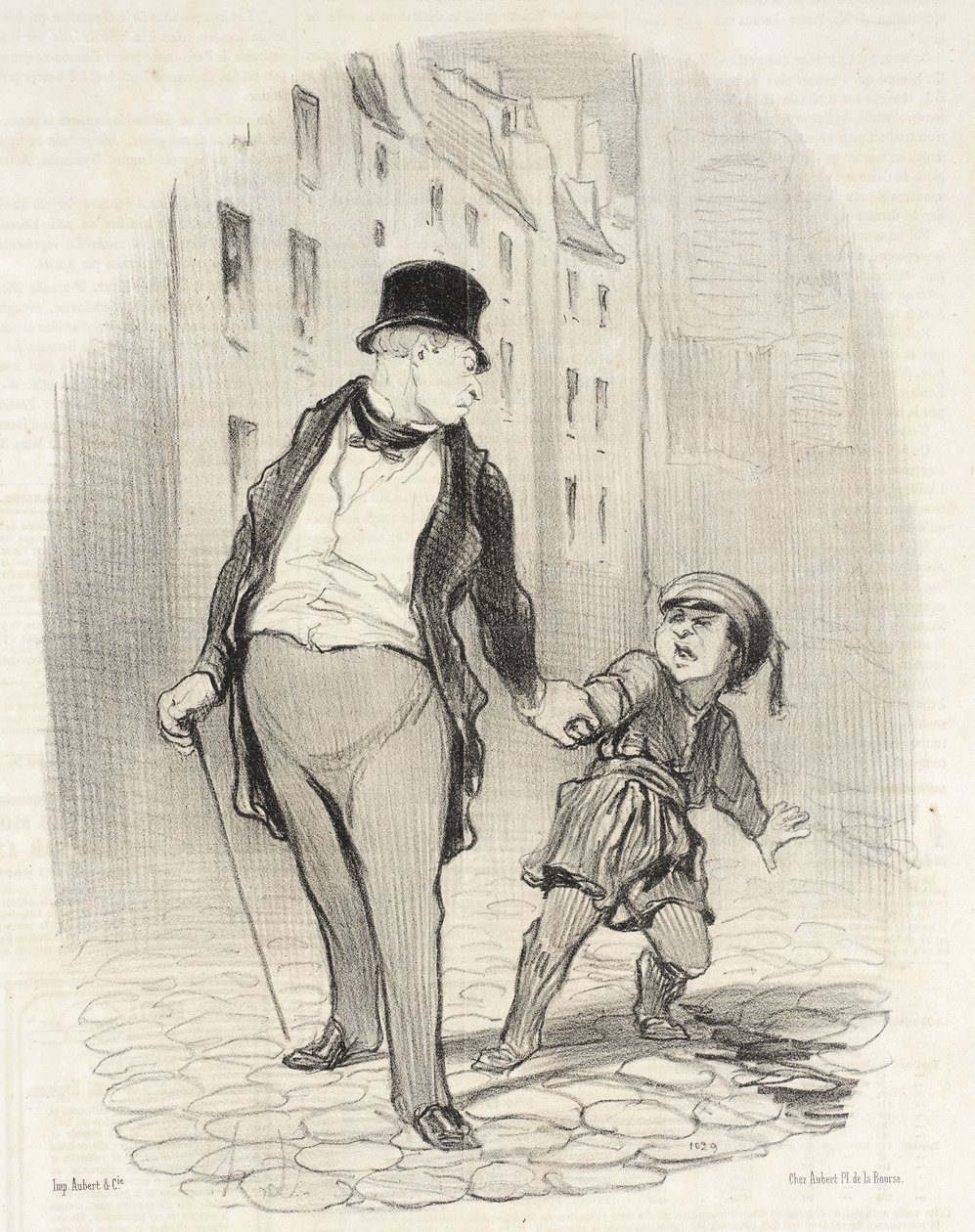 Hvis du ikke kommer raskere enn det til skolen av Honoré Daumier