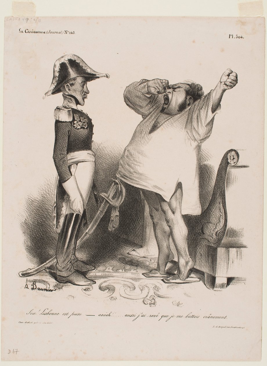 Herre! Lisboa er blitt erobret av Honoré Daumier