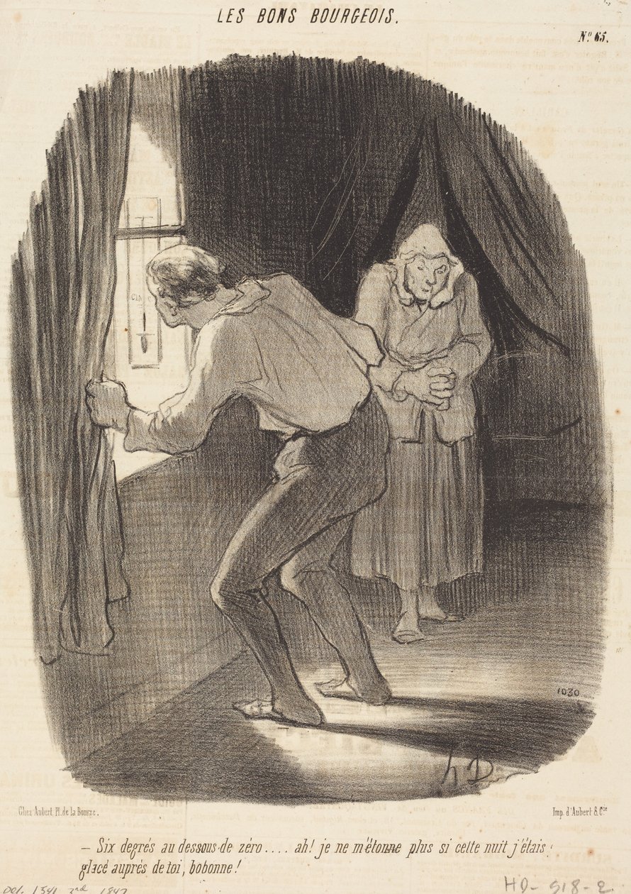 Seks grader under null... av Honoré Daumier