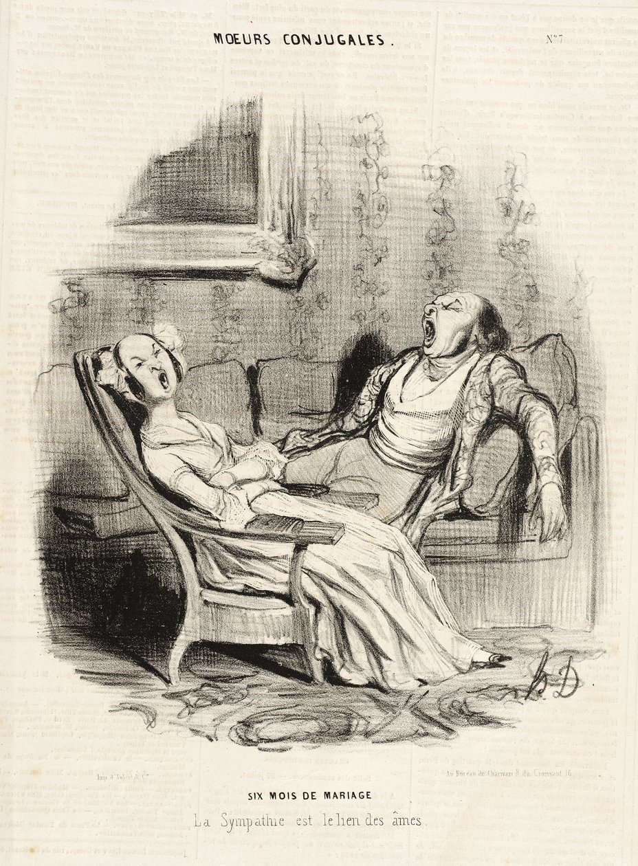 Seks måneders ekteskap av Honoré Daumier