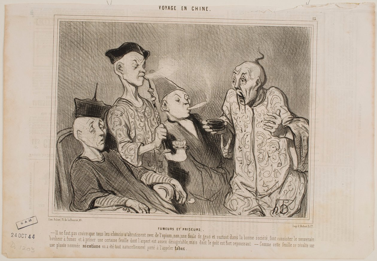 Røykere og snusere av Honoré Daumier
