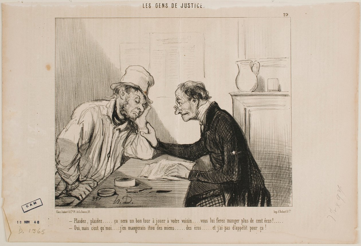 Saksøk ham... saksøk ham... av Honoré Daumier