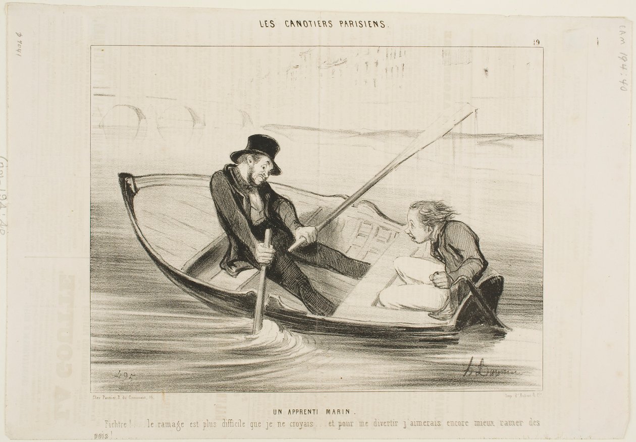 Den uerfarne sjømannen av Honoré Daumier