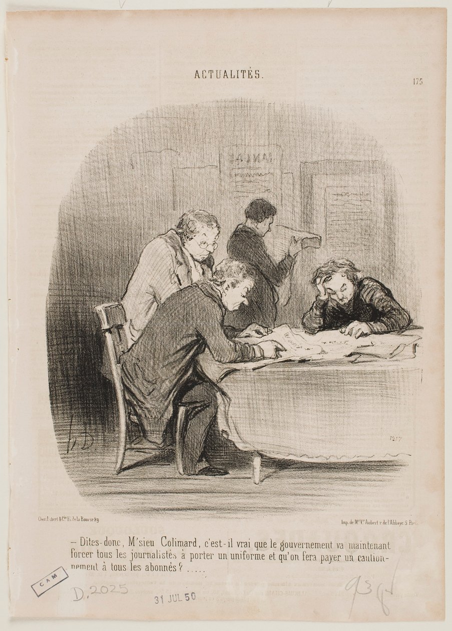 Fortell meg, herr Colimard... av Honoré Daumier