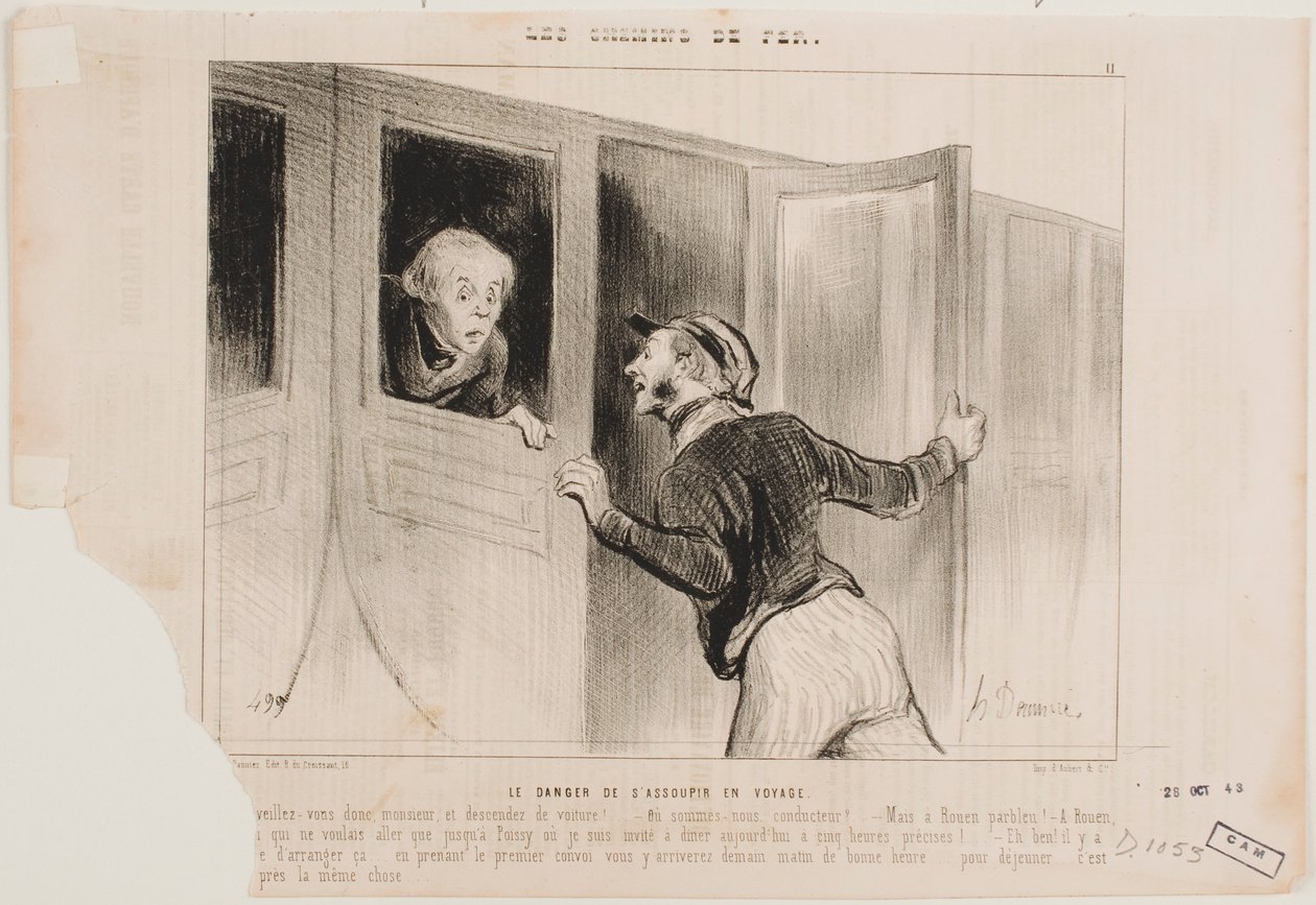 Faren ved en søvnig utflukt av Honoré Daumier