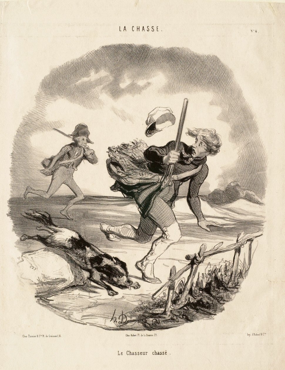 Den jagede jegeren av Honoré Daumier