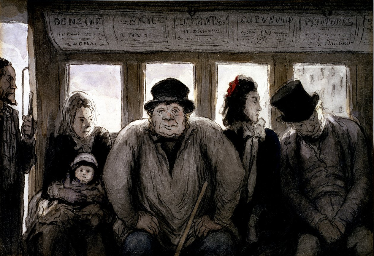 Omnibussen av Honoré Daumier