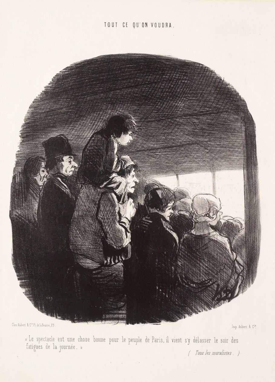 Forestillingen er en god ting for folket i Paris av Honoré Daumier