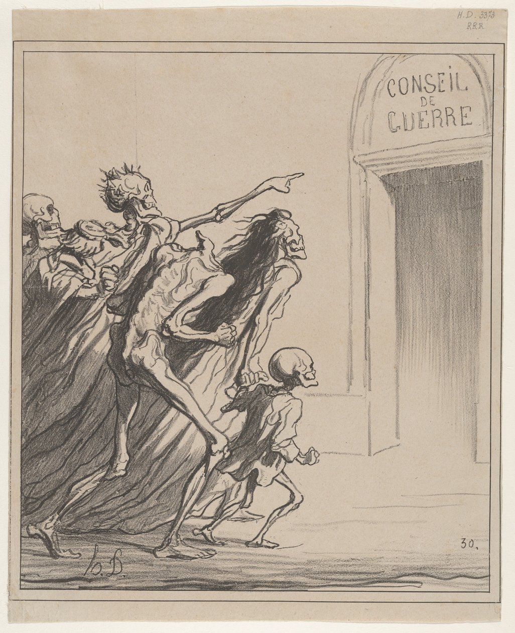Vitnene - Krigsrådet av Honoré Daumier