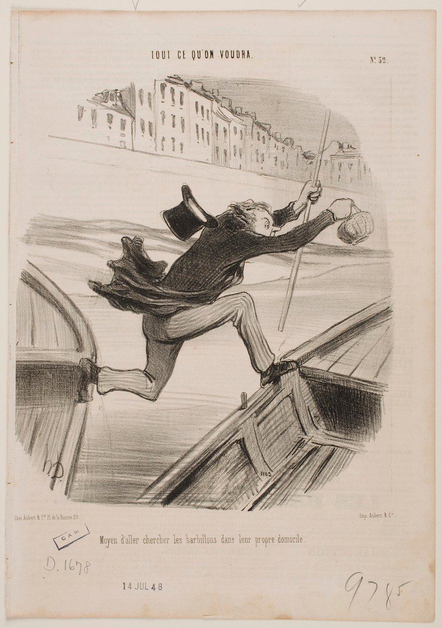 Den beste metoden for å fange fisk... av Honoré Daumier