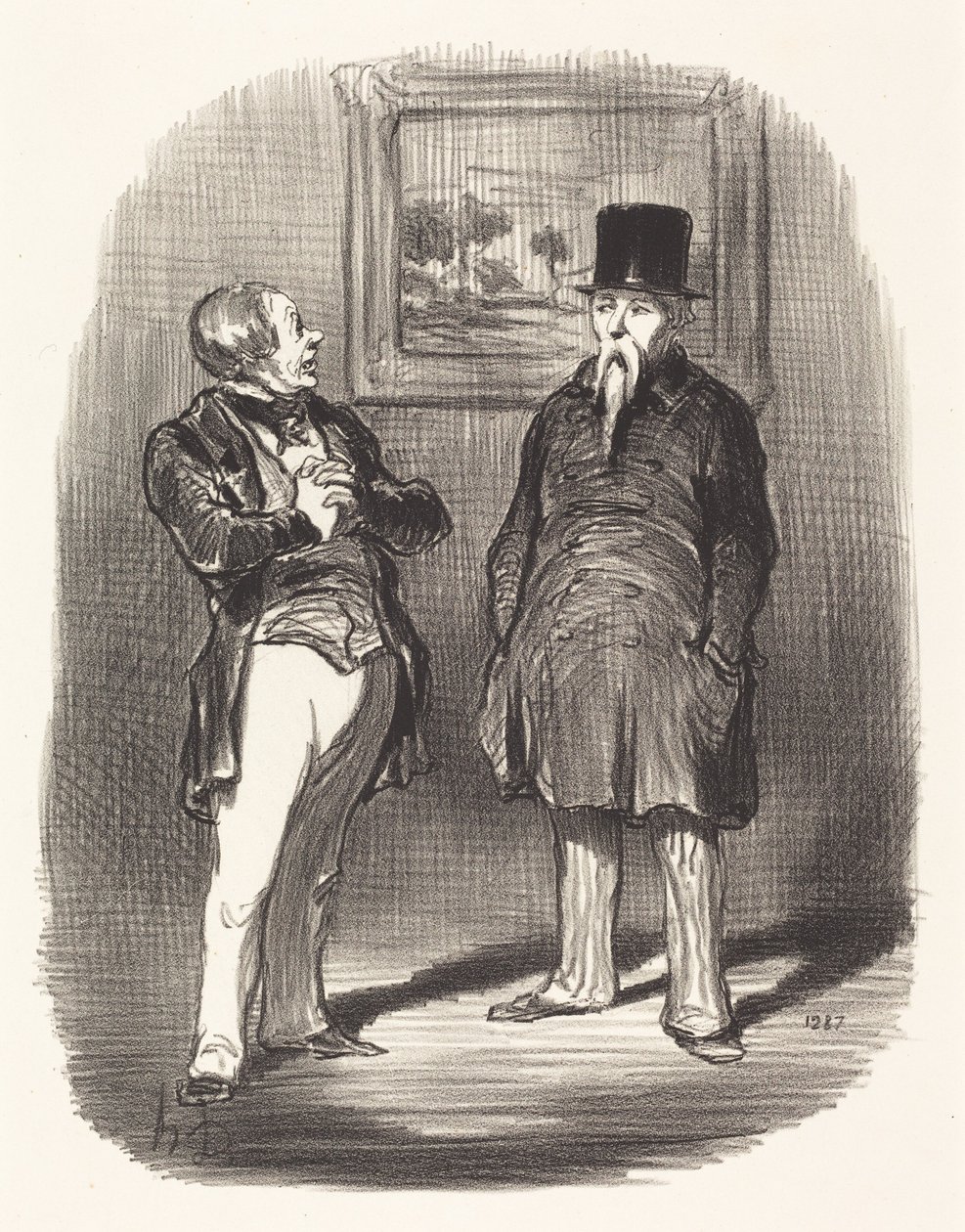 Nå... jeg kjente deg ikke igjen... av Honoré Daumier