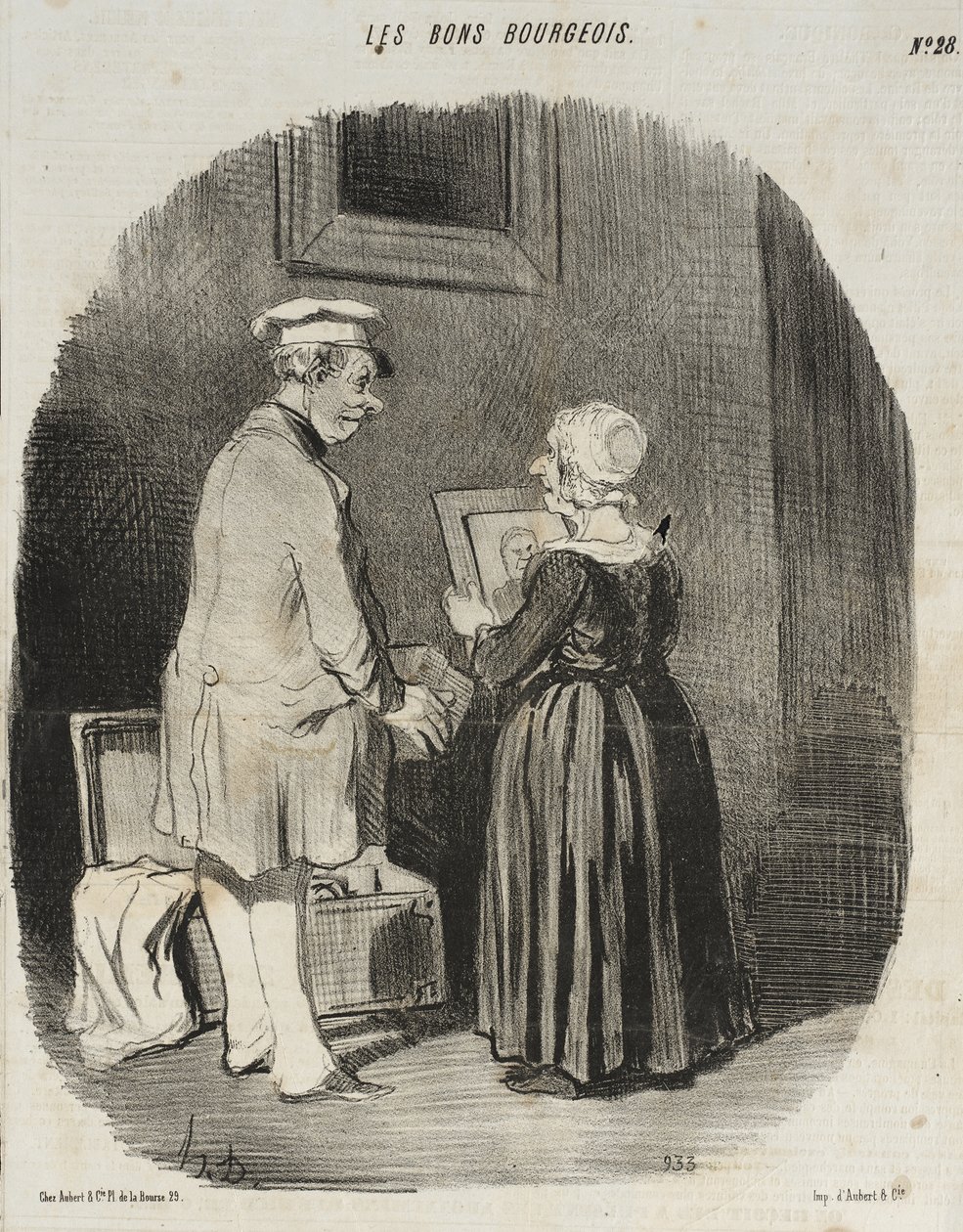 Se, kona mi, der er portrettet mitt hos daguerreotypisten... av Honoré Daumier