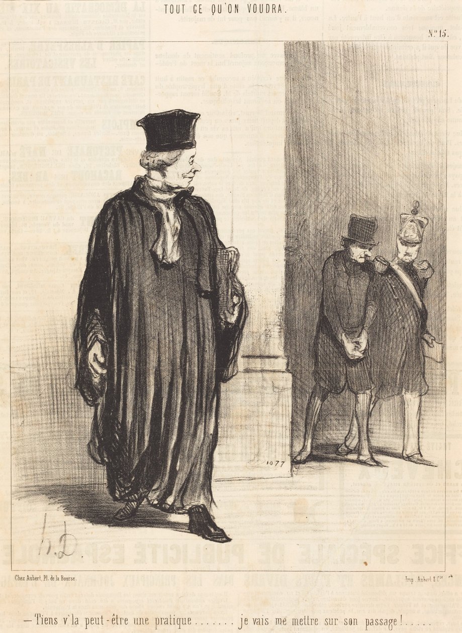 Se, kanskje en kunde av Honoré Daumier