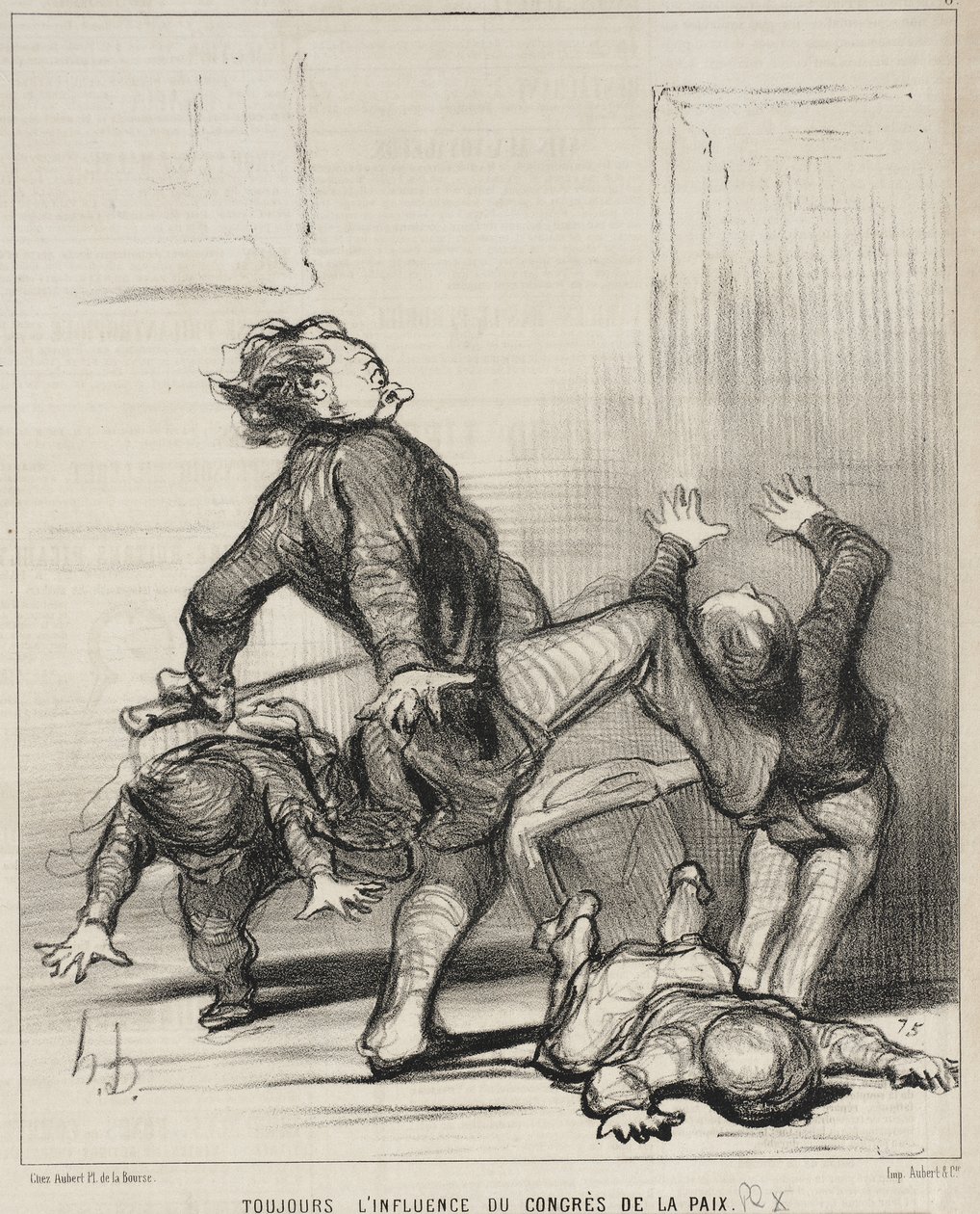 Fortsatt Fredskongressens innflytelse av Honoré Daumier