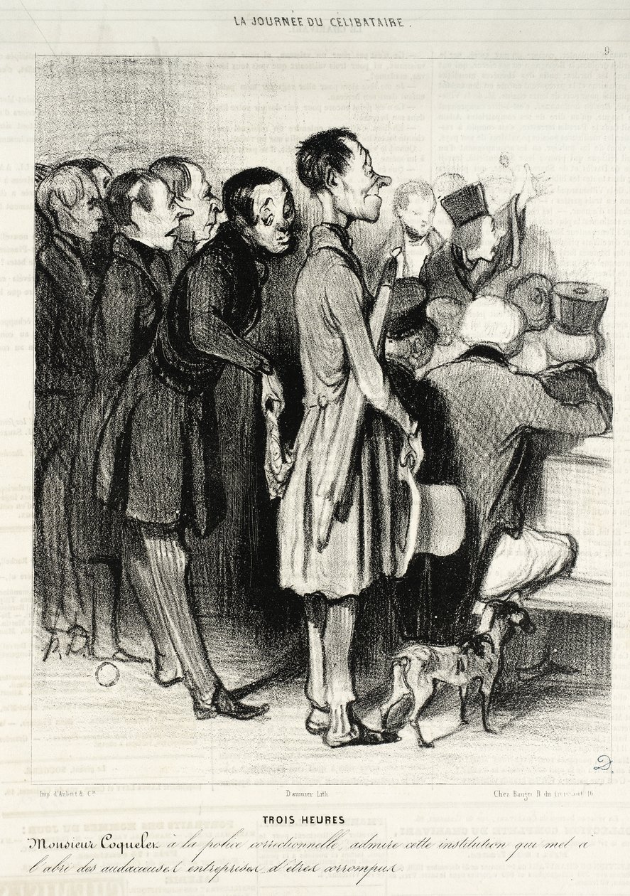 Klokken tre... av Honoré Daumier