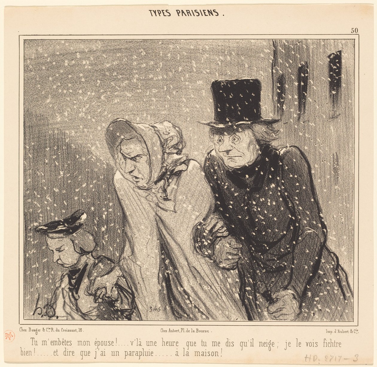 Du plager meg, min kone!... her er en time... av Honoré Daumier