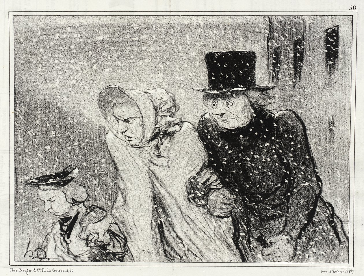 Du plager meg, min kone!... Det har holdt på i en time... av Honoré Daumier