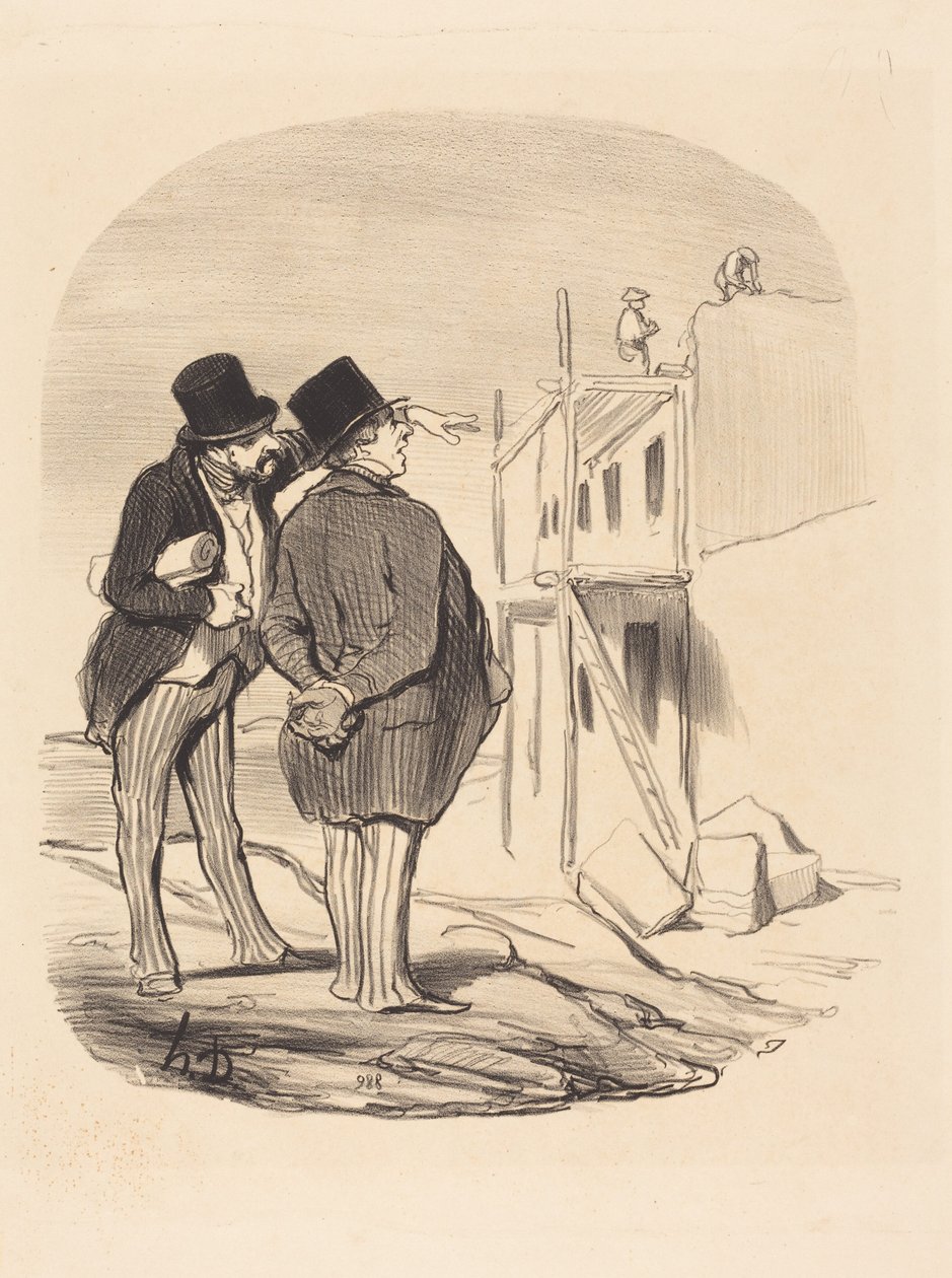 To menn blant ruiner av Honoré Daumier