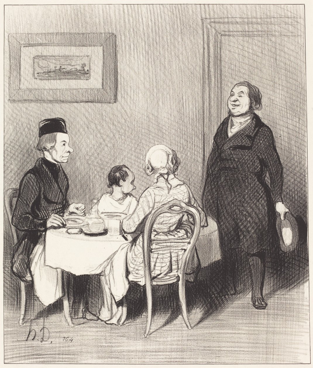 En venn er en krokodille... av Honoré Daumier
