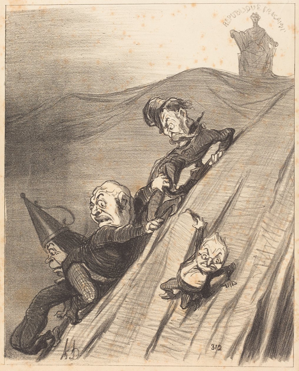 En farlig vei av Honoré Daumier