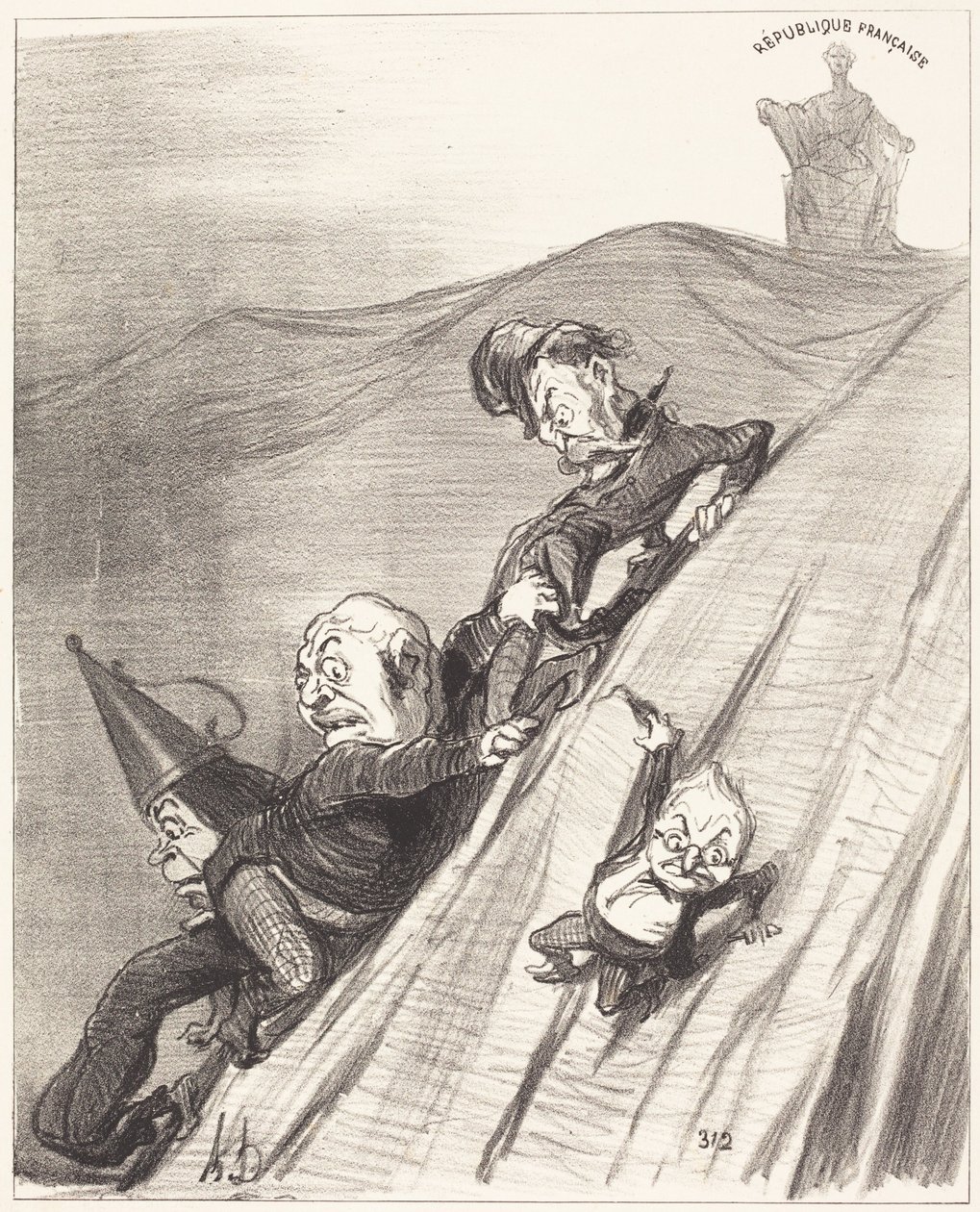 En farlig vei av Honoré Daumier