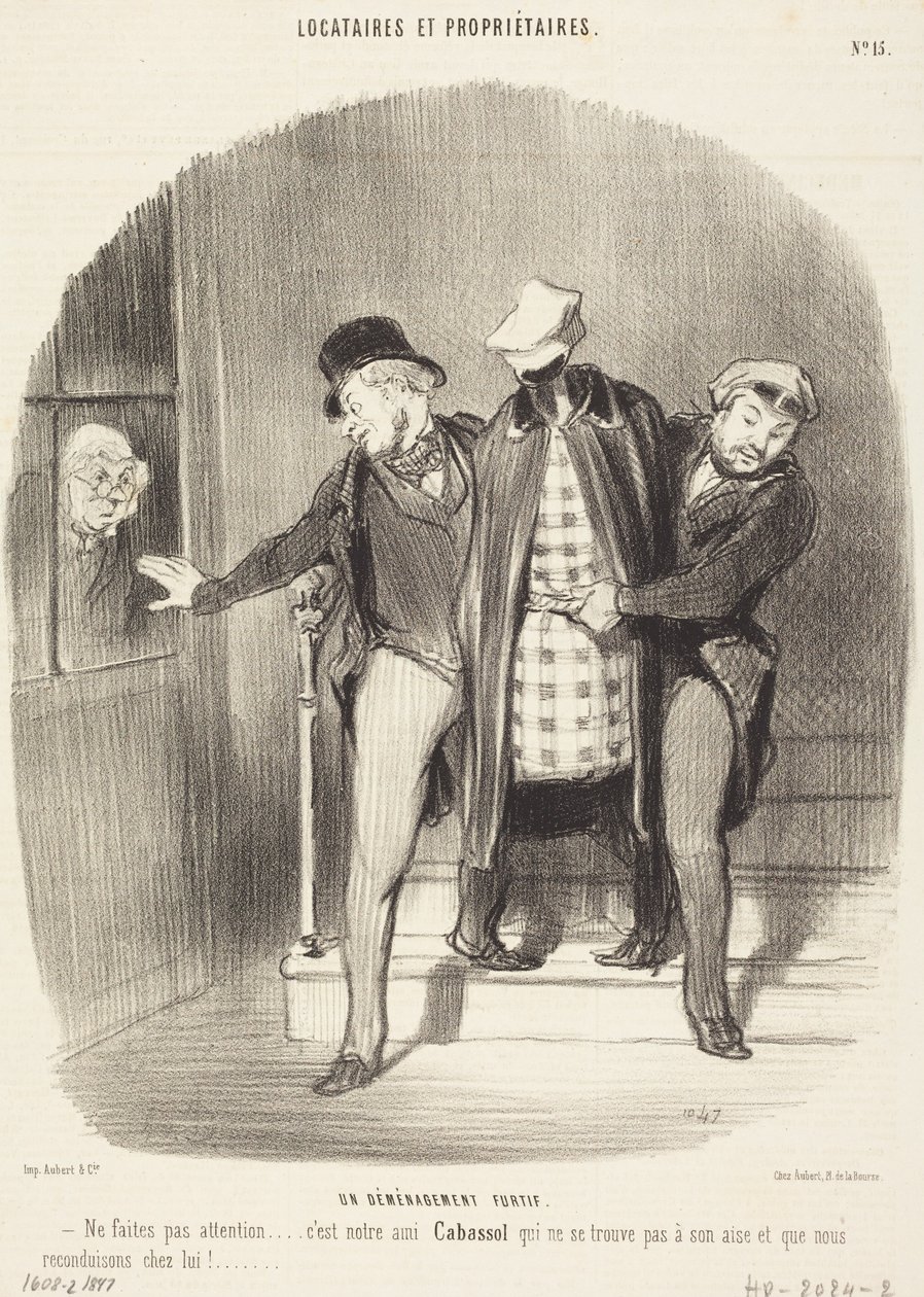 En hemmelig flytting av Honoré Daumier