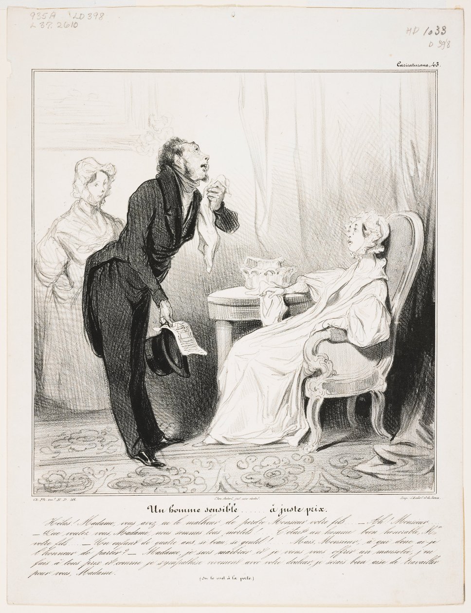 En følsom mann (Caricaturana 43) av Honoré Daumier