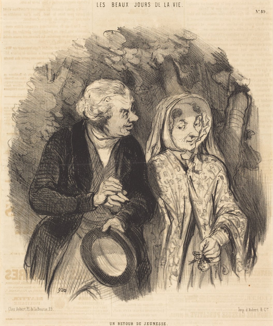 En tilbakevending til ungdommen av Honoré Daumier